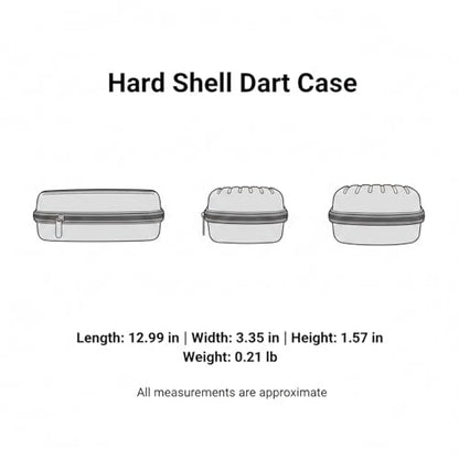 Hard Shell Dart Case for 6 Darts - Protective EVA Carrying Wallet with Fabric Exterior, Compact Storage for Steel or Soft Tip Darts