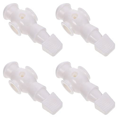 Homoyoyo 4pcs Foosball Man Statue Table Guys Figurine Robbot Man Soccer Games Player Mini Doll Figure Football Machine Accessories Replacement Parts Red Blue Black White - color: White