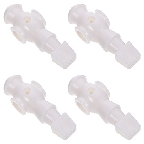 Homoyoyo 4pcs Foosball Man Statue Table Guys Figurine Robbot Man Soccer Games Player Mini Doll Figure Football Machine Accessories Replacement Parts Red Blue Black White - color: White