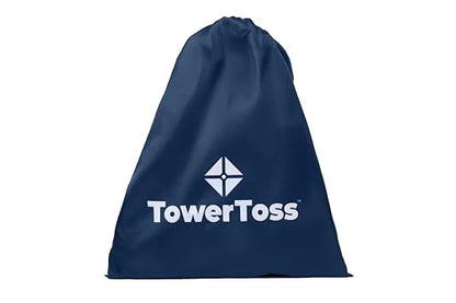 360° Portable Outdoor Toss Game, 4 Sided Folding Tower with 8 Bean Bags & Carry Case, Family Friendly Lawn Game for Beach, Tailgating & Backyard Fun - Ages 8+, 2-4 Players