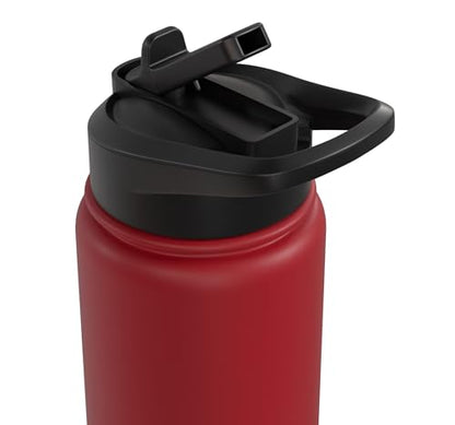 Croquet Queen - Lawn Game Mallet Wicket Hoop Ball Stainless Steel Insulated Water Bottle - color: Red