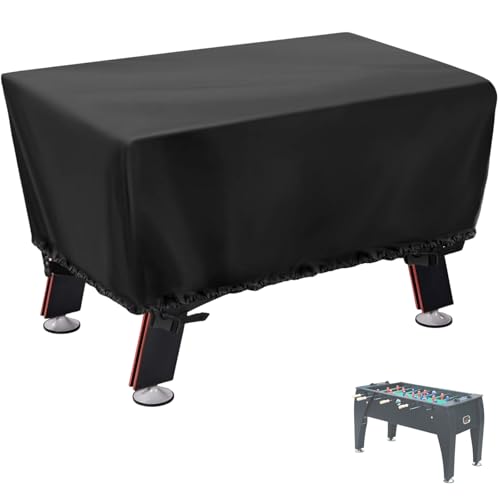 Foosball Table Cover - Waterproof Football Table Cover Soccer Table Covers Outdoor Indoor Foosballs Table Covers - 63"L×45"W×19.5"H, Black - size: 63"L×45"W×19.5"H