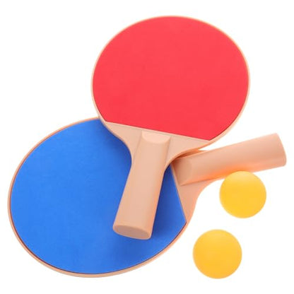 SUPVOX Table Tennis Racket Set with Plastic Elastic Paddles and Pong Balls Outdoor Table Tennis Equipment for Better Control and Bounce Comfortable Grip for All Skill Levels for