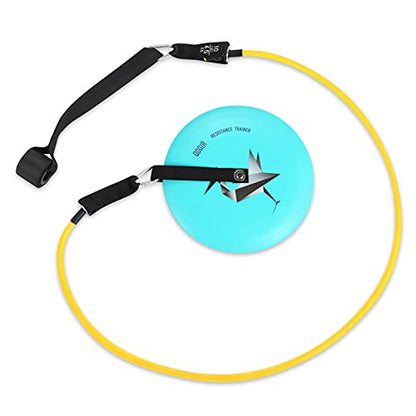 QOGIR Resistance Trainer for Disc Golf, Practice Backhand or Forehand Throws to Improve Your Disc Golf Technique, Increase Strength in Your Pull Through, Gain Extra Distance, Disc Shaped Grip.