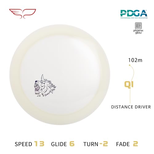 Yikun Disc Golf Driver - 170-175g PDGA Approved Fairway Distance Drivers | Glow, Glaze Line & Phoenix Line Options | Professional Golf Discs for Outdoor Games & Competition (Color May Vary) - color: Semi-transparent
