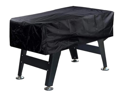 Pool Table Cover Folding Foosball Table Cover Waterproof Fabric For Soccer Game Tables Moisture Resistant Case(Black) - color: Black