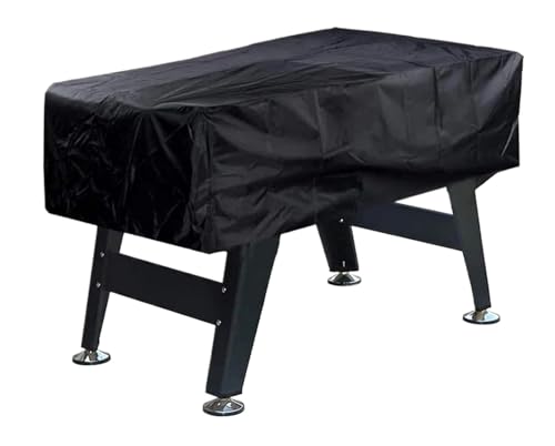 Pool Table Cover Folding Foosball Table Cover Waterproof Fabric For Soccer Game Tables Moisture Resistant Case(Black) - color: Black