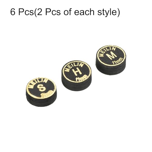PATIKIL Pool Cue Tips Kit Multiple Layer Pool Billiard Cue Tips Laminated Glue-on Snooker Stick Tip Billiard Accessories - size: 11mm