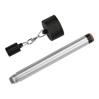 LAKE OF FIRE Pool Cue Chalk Holder – 2-in-1 Billiard Accessory with Pool Chalk Holder & Cue Tip Tool - color: Silver, style: Round