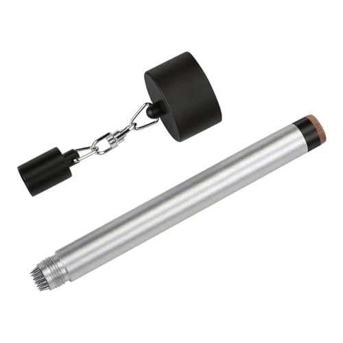 LAKE OF FIRE Pool Cue Chalk Holder – 2-in-1 Billiard Accessory with Pool Chalk Holder & Cue Tip Tool - color: Silver, style: Round