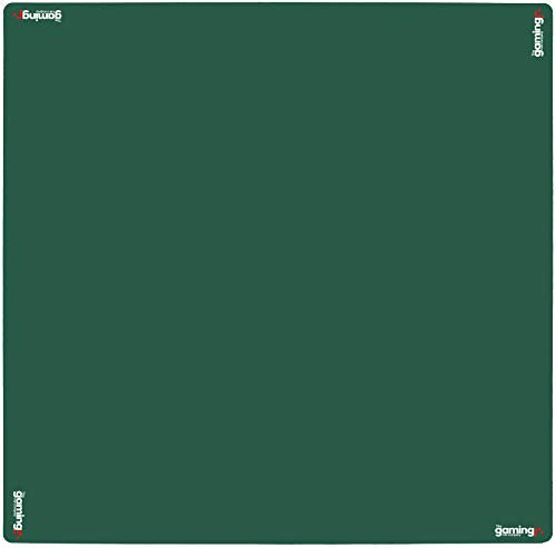 The Gaming Mat Company Poker, Dominoes, Bridge & Mahjong Table Mat - Green 33" x 33" Premium Gaming Mat- Cards Playmat - Gaming Mat Square Mahjong Table Cover - color: Green