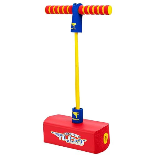 Flybar My First Foam Pogo Jumper for Kids Fun and Safe Pogo Stick for Toddlers, Durable Foam and Bungee Jumper for Ages 3 and up, Supports up to 250lbs (Red) - color: Red
