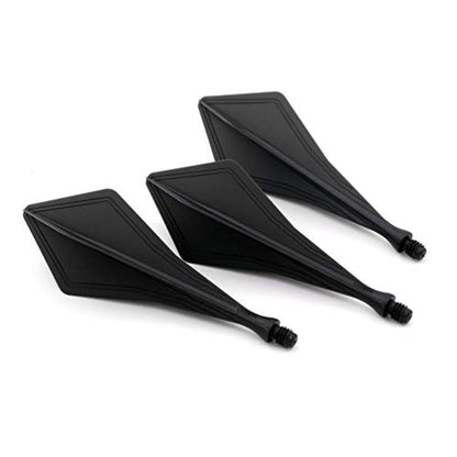 CUESOUL TRAJ AK8 New Integrated Dart Flights and Shafts Wave Shape,Very Slim Dart Flight 3 Sets - color: Diamond Shape-Black