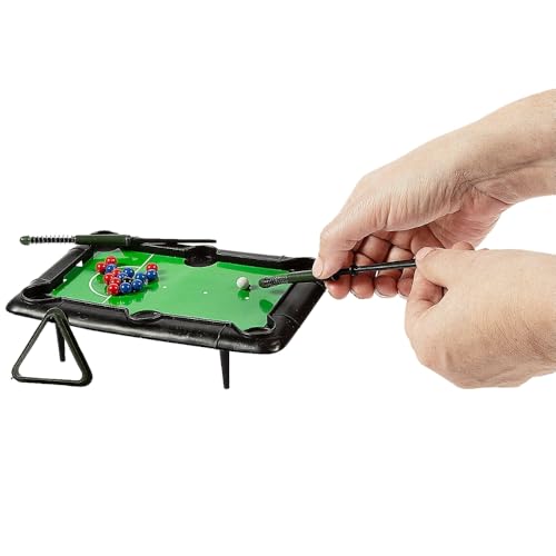 Classic Play On Mini Pool Table Game Set - 7.62" x 5.25" (6 Sets) - Fun & Portable Design, Ideal for Kids Toy, Party Favors, and Family Game Nights