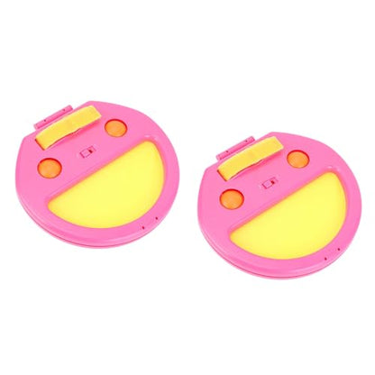 Toss and Catch Ball Set, Hand Exercise Ball Throwing Set, Double Player Outdoor Game with Soft Balls, Ideal for Beach Picnic Party (Pink) - color: Pink