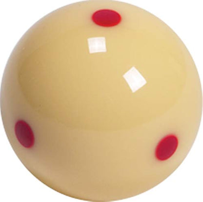 Aramith 2-1/4" Regulation Size Billiard/Pool Ball: Super Pro Cup Cue Ball with 6 Red Dots