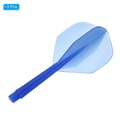 PATIKIL Integrated Dart Shaft & Flights, Pack Lightweight Plastic Dart Flight Set - color: Transparent Blue