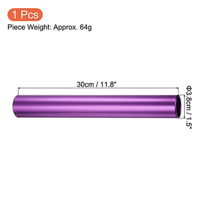 PATIKIL Relay Track Baton, Aluminum Alloy Tube Field Running Race Stick for Outdoor Athletics Sport Game Tool - color: Purple