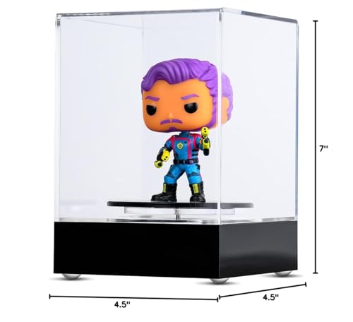 Large Spinning Clear Acrylic Display Case – Battery-Powered Rotating Stand for Baseballs, Hockey Pucks, Golf Balls, and Figurines – Perfect for Collectibles and Memorabilia
