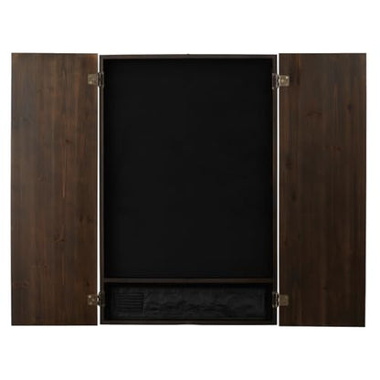Viper Metropolitan Solid Wood Cabinet & Electronic Dartboard Play-Ready Bundle - color: Espresso, style: Standard Set
