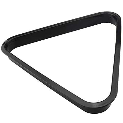 2pcs Black Plastic Billiard Ball Rack 2-1/4 Inches Billiard 8-Ball Triangle Rack and 9-Ball Diamond Billiard Rack Pool Billiard Balls Accessories (1 x Triangle + 1 x Diamond)