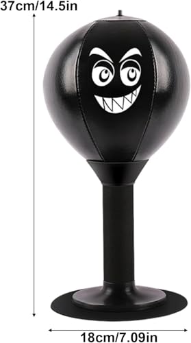 Desktop Punching Bag, Stress Buster with Suction Cup for Office Table and Counters, Heavy Duty Stress Relief Ball, Desk Boxing Punch Ball