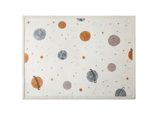 Hakuna Matte CloudSoft Baby Play Mat for Floor 60" x 80" Planets | Coral Velvet high-density foam Rug for Crawling & Cozy Play – Non-Slip, Water-Resistant, Easy-CareTummy Time Mat - color: Planets, size: 5' x 6'8"
