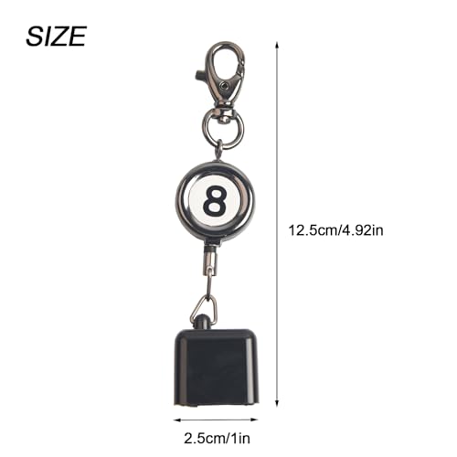 LAKE OF FIRE Billiard Chalk Holder，Pool Chalk Holder with Retractable Key Ring,Pool Table Accessories for Billiard Lovers - style: Square