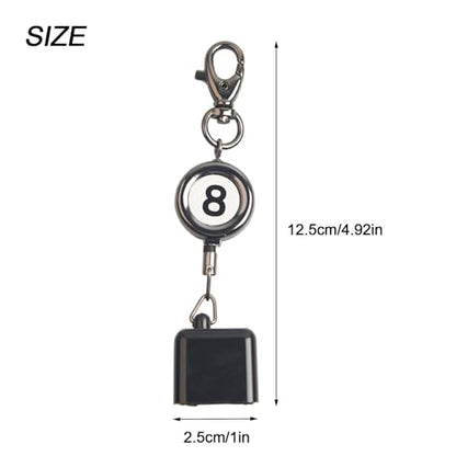 LAKE OF FIRE Billiard Chalk Holder，Pool Chalk Holder with Retractable Key Ring,Pool Table Accessories for Billiard Lovers - style: Square