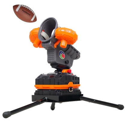 Furlihong 389BH Football Machine for Kids, Automatic & Manual Thrower, 3 Adjustable Angles, Left-Right Oscillation, Ideal for Catch & Pass Drills