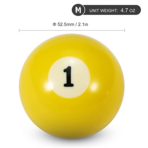 Karlak 52.5mm Adult Billiard Ball P Ball Set Full Size American Standard Billiard Ball Set 16 Ball Durable Synthetic Resin P Ball