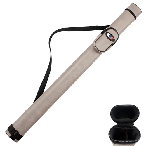 GSE Games & Sports Expert Billiard Cue Cases, 1x1 Deluxe Hard Billiard Pool Cue Stick Carrying Case, Pool Billiards Accessories (Several Colors Available) - color: .Grey