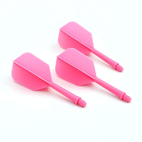 CUESOUL ROST Integrated Dart Shaft and Flights Medium,Slim Shape,Set of 3 - color: Pink