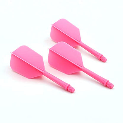 CUESOUL ROST Integrated Dart Shaft and Flights Medium,Slim Shape,Set of 3 - color: Pink