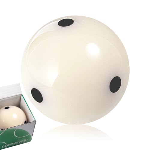 Pro-Cup Pool Cue Ball 2 1/4" 6 Black Dots AAA-Grade Regulation Size Pool Billiard Training Cue Ball(1 Pack)