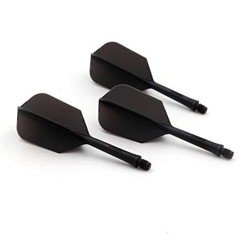 CUESOUL ROST Integrated Dart Shaft and Flights Medium,Slim Shape,Set of 3 - color: Black