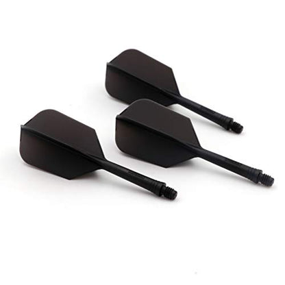 CUESOUL ROST Integrated Dart Shaft and Flights Medium,Slim Shape,Set of 3 - color: Black