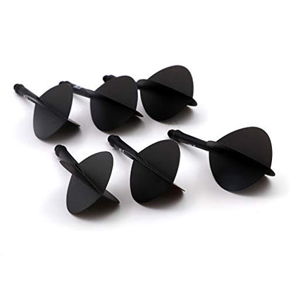 CUESOUL 6 Pieces ROST Integrated Dart Shaft and Flights - color: Shaft Length 28mm-Pear Shape-All Black