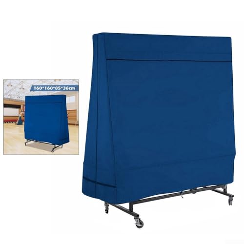 Waterproof Table Tennis Cover, Oxford Fabric Pong Table Protector With Adjustable Straps, Weatherproof Outdoor Grill Cover For Rain Snow Sun, Blue
