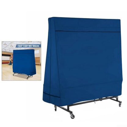 Waterproof Table Tennis Cover, Oxford Fabric Pong Table Protector With Adjustable Straps, Weatherproof Outdoor Grill Cover For Rain Snow Sun, Blue
