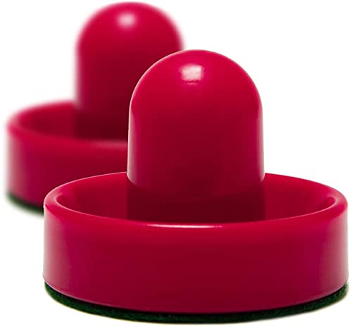 Rechargeable Hover Air Hockey Puck and Paddles, Hover Puck for Any Flat Surface, 2Pcs Air Hockey Strikers - color: red