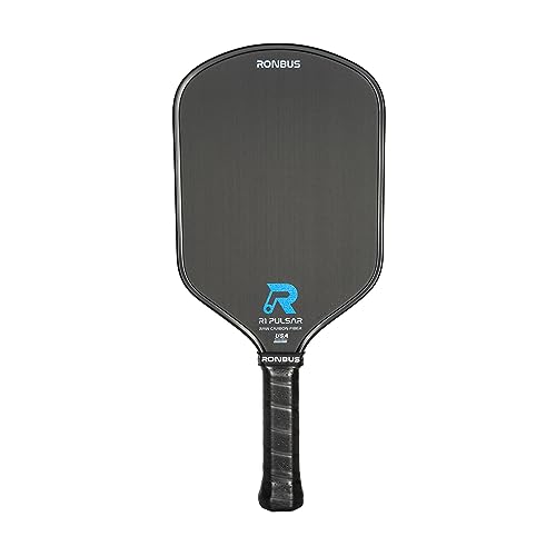 Ronbus R1/R3 Pulsar Thermoformed Raw Toray T700 Carbon Fiber Pickleball Paddle with 16 mm Polypropylene Honeycomb Core - style: R1 Pulsar 5.5'' Handle