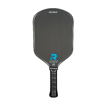 Ronbus R1/R3 Pulsar Thermoformed Raw Toray T700 Carbon Fiber Pickleball Paddle with 16 mm Polypropylene Honeycomb Core - style: R1 Pulsar 5.5'' Handle