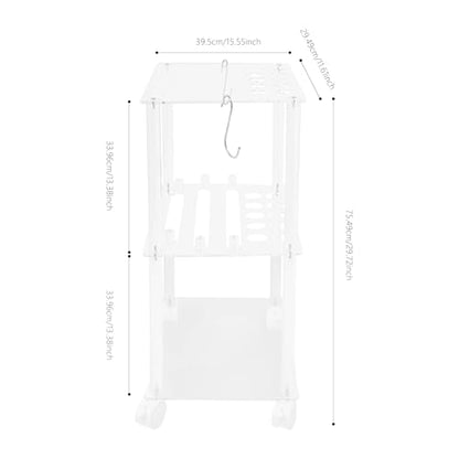 Pool Stick Holder Floor Stand, 10-Hole Acrylic Pool Cue Rack
