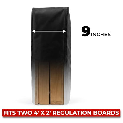 SPORT BEATS Cornhole Carrying Case for Two Regulation 4x2' Boards | 48.5x24.5x9" , Luggage Grade Zipper, Padded Shoulder Strap, 600D Oxford, Heavy-Duty