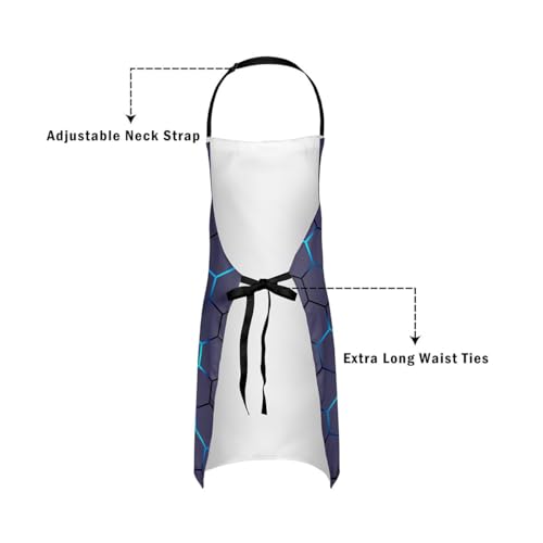 Castle Fairy Basketball Kitchen Apron - color: Gamepad Blue