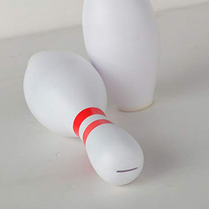 Garneck Bowling Pin Piggy Bank - Unique Plastic Coin Bank for Kids and Toddlers for Home and Office Decor