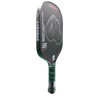 Dynasty Heavyweight/Feather T700 Triple-Layer Raw Carbon Fiber + Friction Surface 16mm Aero *Gen 3.5 All-Court Power Pickleball Paddle* / Hall of Famer 18K *Control+Spin* - color: Heavyweight Shadow Boxer v2 Holo