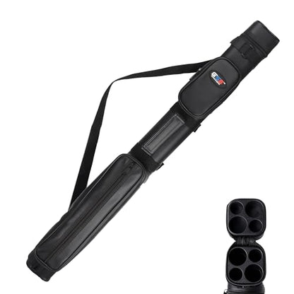 GSE Games & Sports Expert 2x2 Deluxe Hard Billiard Pool Cue Stick Carrying Case, Billiard Cue Case, Billiards Accessories (Several Colors Available) - color: Square - Black