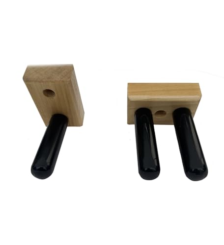 Matching Set of two Billiard Pool Rack Holders and a Billiard Pool Bridge Stick Holder (Made in the USA) (Poplar) - color: Poplar